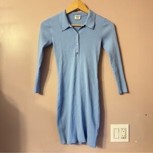 Aritzia Sunday Best Barrymore Sweater Dress Blue Women Size S